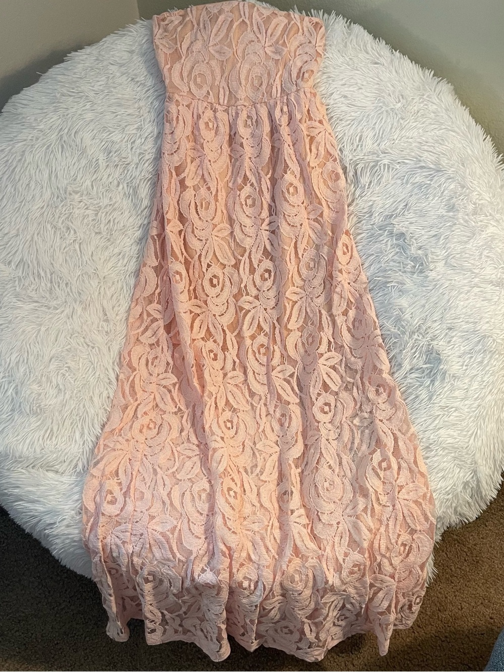 Full lace twist strap open Back maxi dress